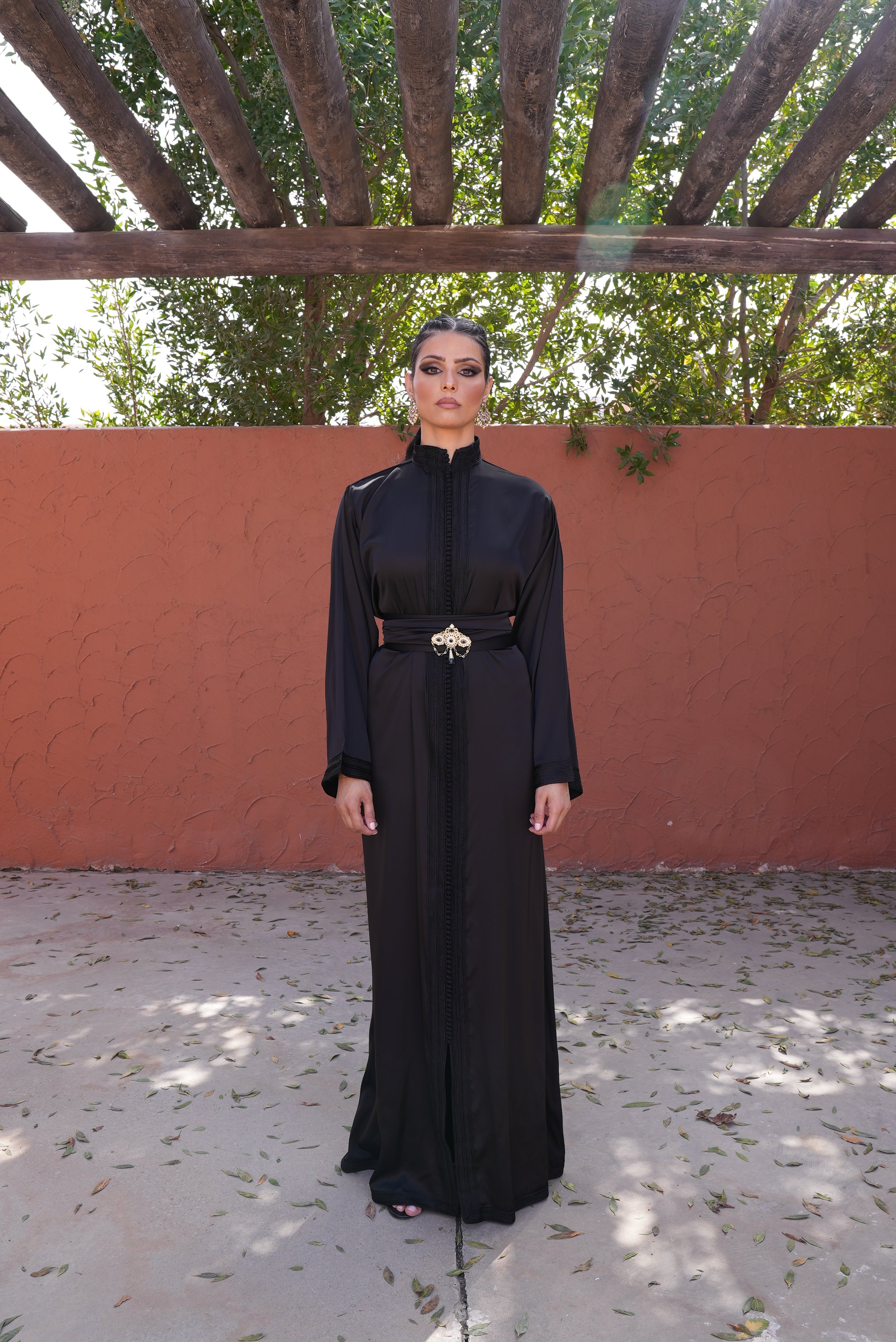 Black Embroidered Velvet